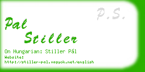 pal stiller business card